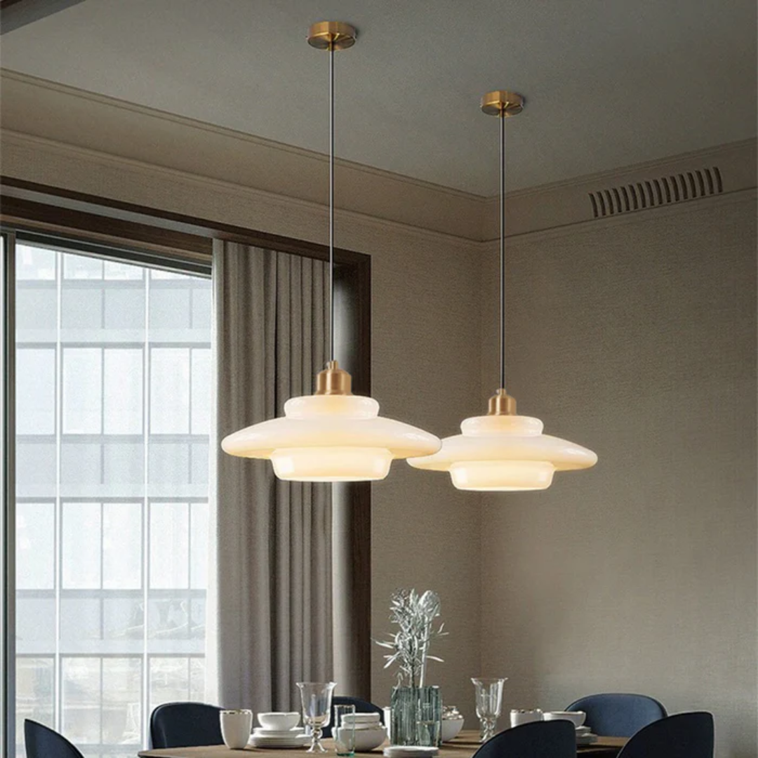Maliben | White Glass Design Pendant Lamp