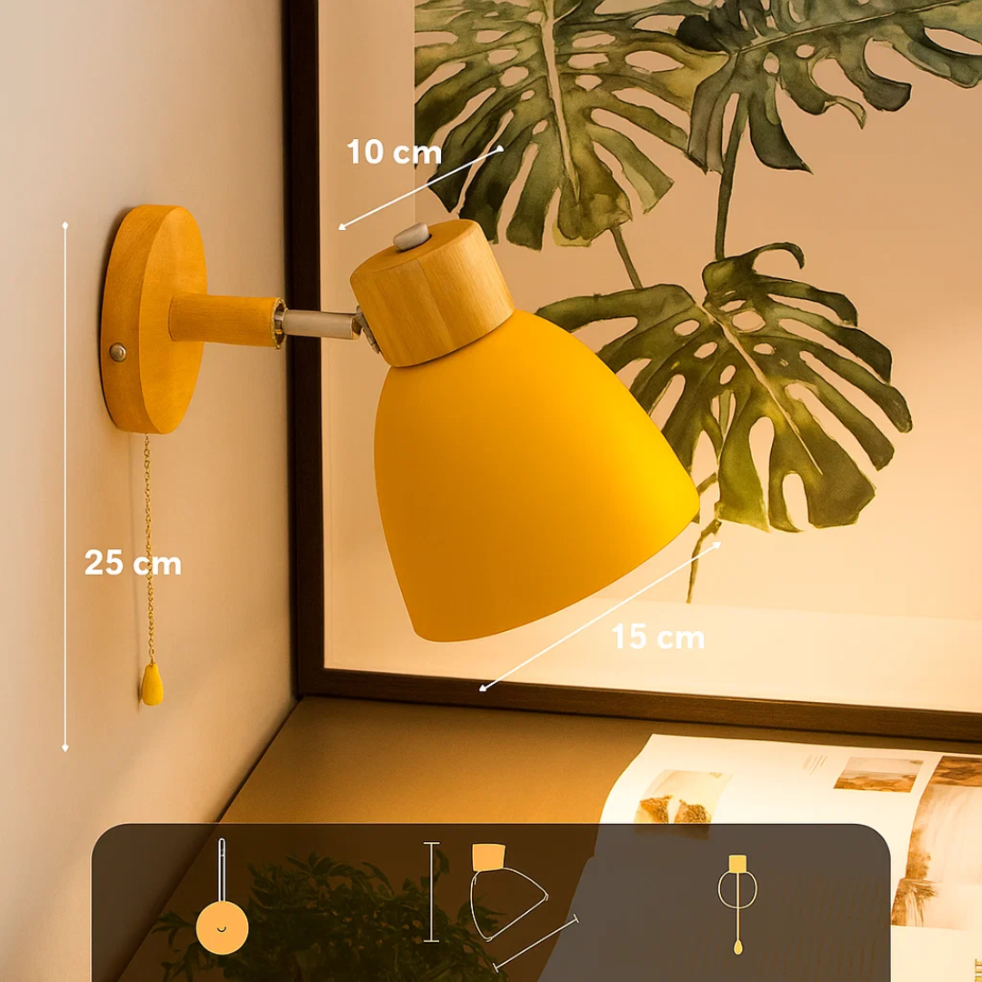 Maliben | Chromawood Scandinavian Design Wall Lamp Stylish