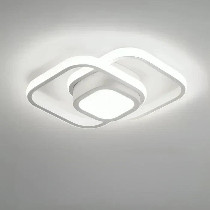 Maliben | Modern Led Ceiling Lamp With Double Ring Design - Twilight Rings