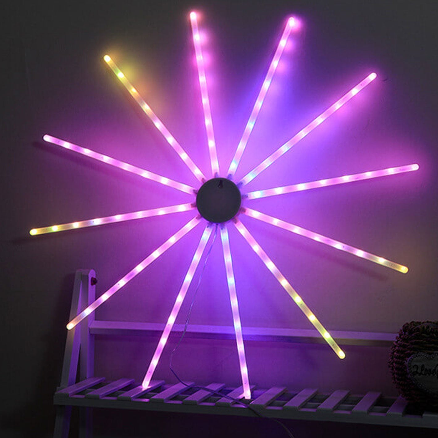Maliben | Creative Rgb Illusion Windmill Fireworks Led String Lights