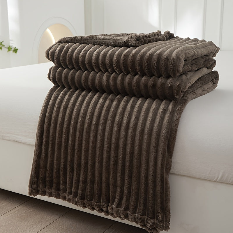 Maliben | Soft Plush Blanket With Rib Pattern