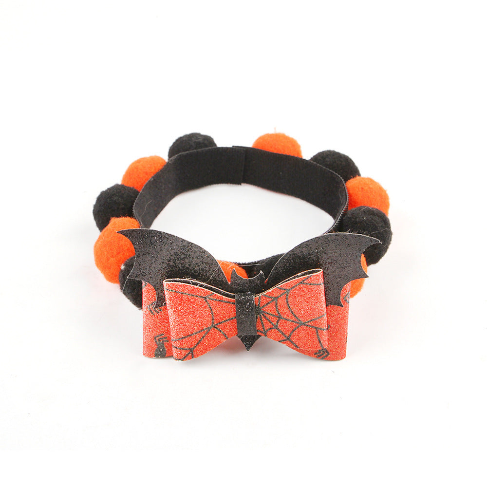 Maliben | Halloween Pet Collar – Adjustable Dog and Cat Neck with Pumpkin and Skull Designs