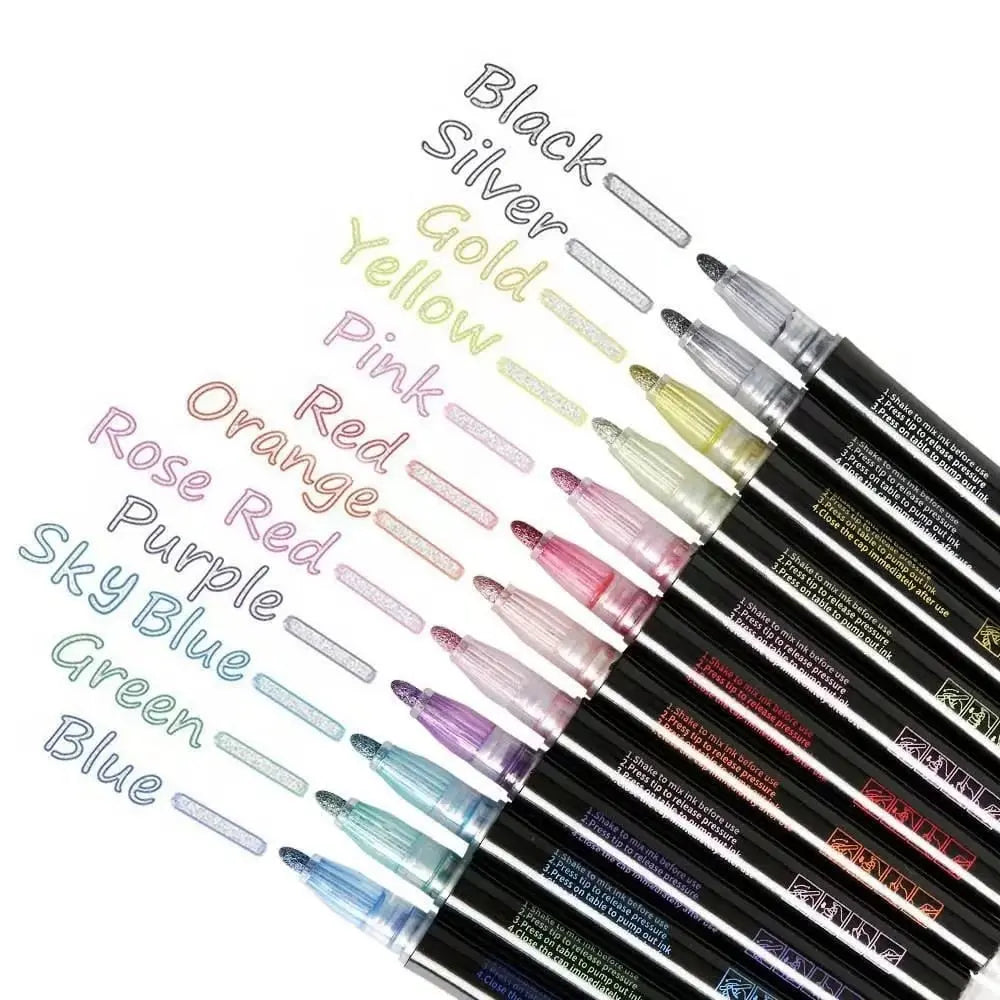 Maliben | Strahlkraft Metallic Marker Set — Make Your Art The Shining Center Of Attention!
