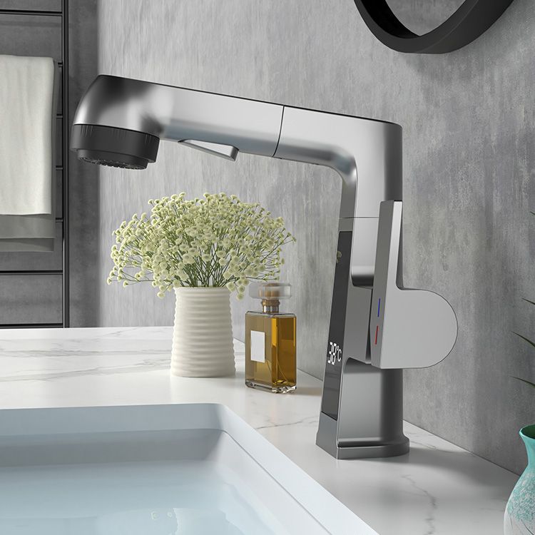 Maliben | Modern Sink Faucet Pull-Down Lever Handle Brass Faucet Bathroom