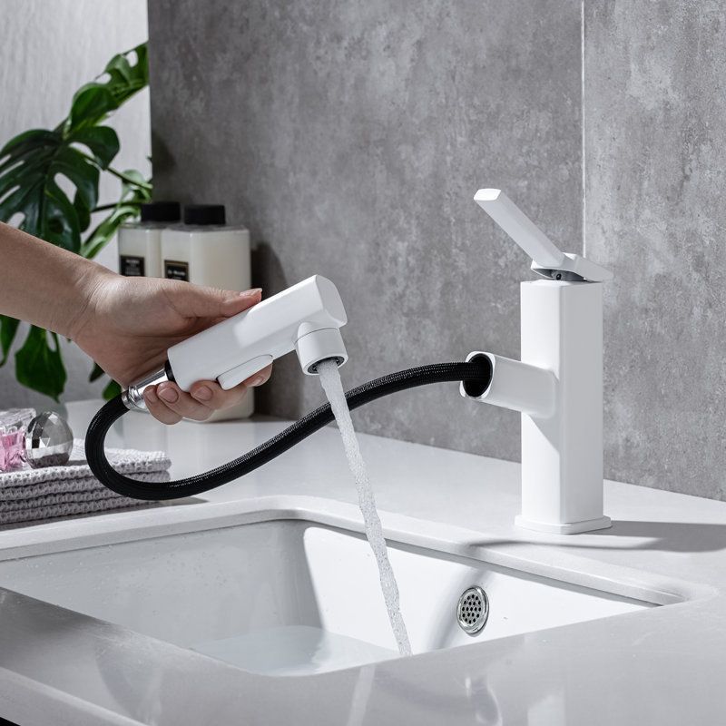 Maliben | Lever Handle Faucet Pull-Out Basin Faucet With Swivel Spout