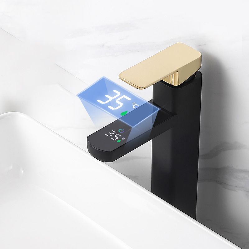 Maliben | Contemporary Sink Faucet Digital Display Monochrome Low Arch Basin Bathroom Sink