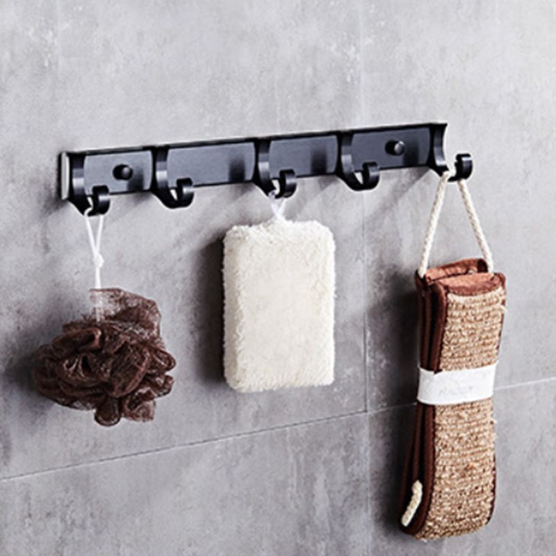 Maliben | Modern 5/6-Piece Bathroom Accessory Set With Bathroom Shelf/Robe Hooks/Towel Bar