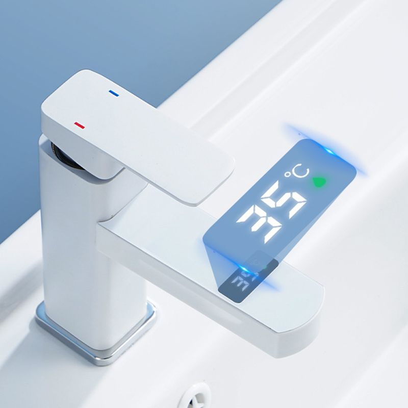 Maliben | Contemporary Sink Faucet Digital Display Monochrome Low Arch Basin Bathroom Sink