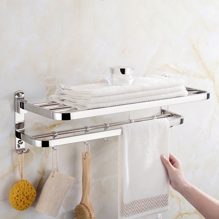 Maliben | Contemporary Bathroom Accessory Set Made Of Chrome-Plated Stainless Steel With Bathrobe Hooks/Towel Rail