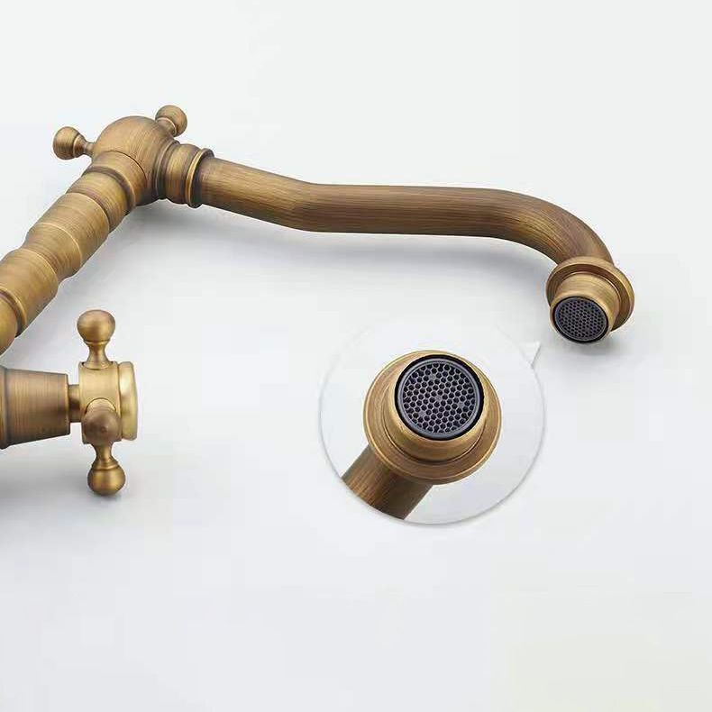 Maliben | Industrial Widespread Bathtub Faucet With Cross Handles Sink Faucet