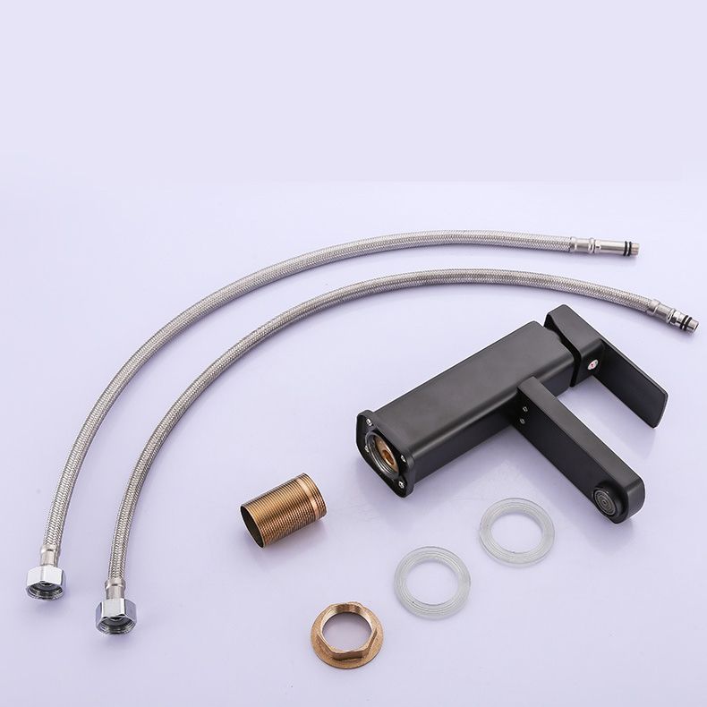 Maliben | Industrial Bathroom Faucet Stainless Steel Lever Handles With Water Hose Sink Faucet