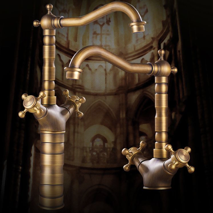 Maliben | Industrial Widespread Bathtub Faucet With Cross Handles Sink Faucet