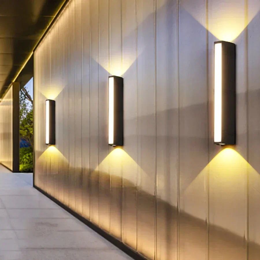 Maliben | Lumurex Led Outdoor Wall Light Ip65 | Warm White 3000k | Aluminium & Glass | 40×10×6 Cm | Weatherproof & Stylish