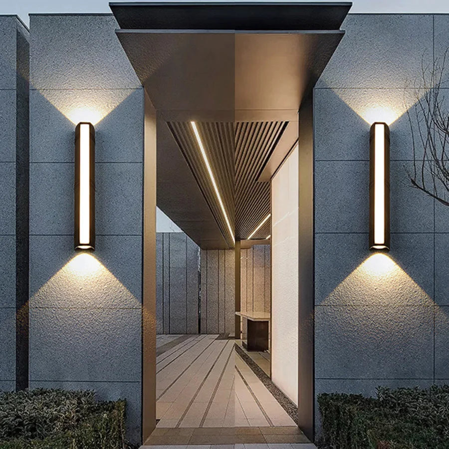 Maliben | Lumurex Led Outdoor Wall Light Ip65 | Warm White 3000k | Aluminium & Glass | 40×10×6 Cm | Weatherproof & Stylish