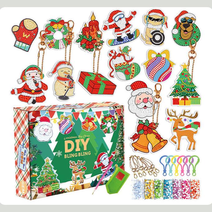 Maliben | Sparklyxmas | Festive Surprise - Diy Diamond Painting Keychain Blind Box