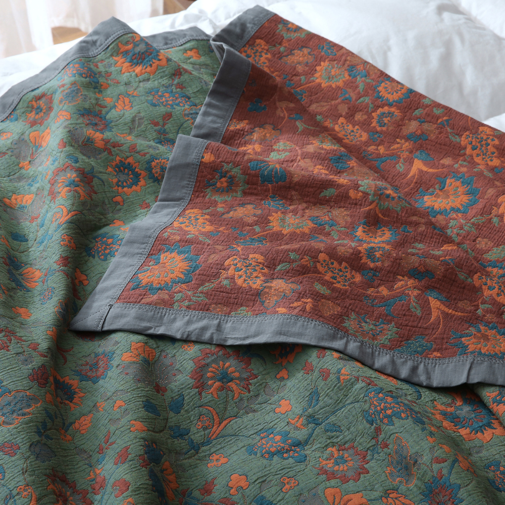 Maliben | Gothel™ Retro Flower Blanket – Luxury Vintage Atmosphere