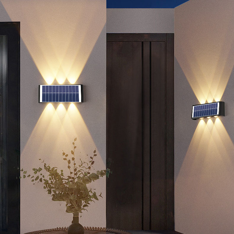 Maliben | Lumiora Modern Solar-Led Wall Lamp For Outdoors | Rectangular Design | Ip56 Waterproof | Different Sizes & Light Intensities