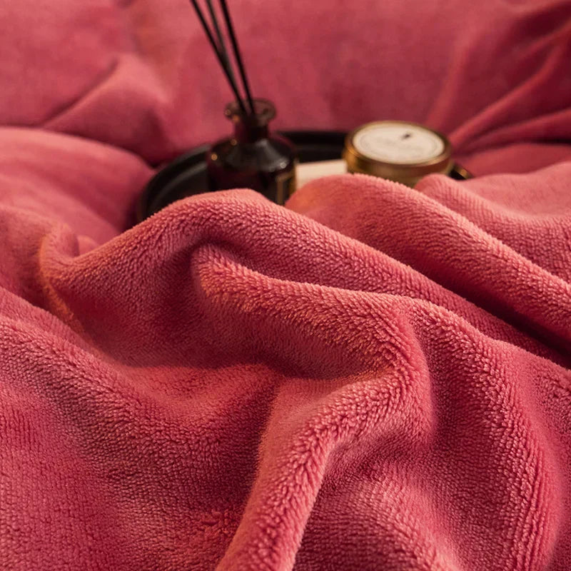 Maliben | Luxury Velvet Fleece Duvet Cover Set - Plushhaven
