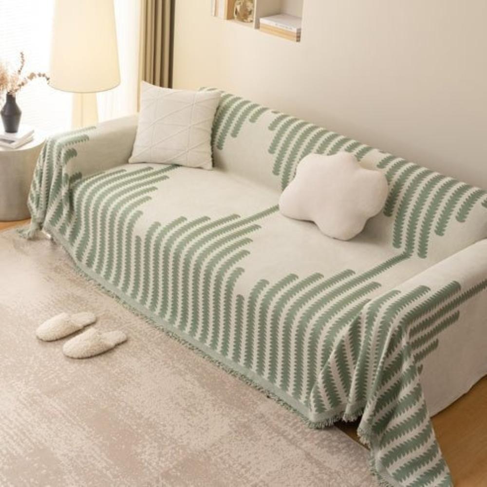 Maliben | Modern Monochrome Fern Sofa Cover