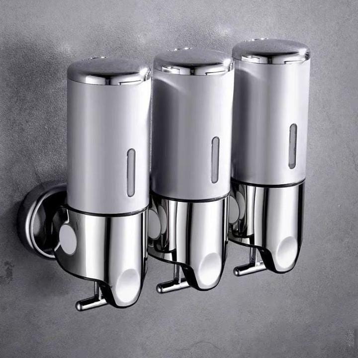 Maliben | Wall Mounted Soap Dispenser | Sudsstation Bathroom Organizer | Stainless Steel & Abs | 16.9 Fl Oz | Set Of 1–3