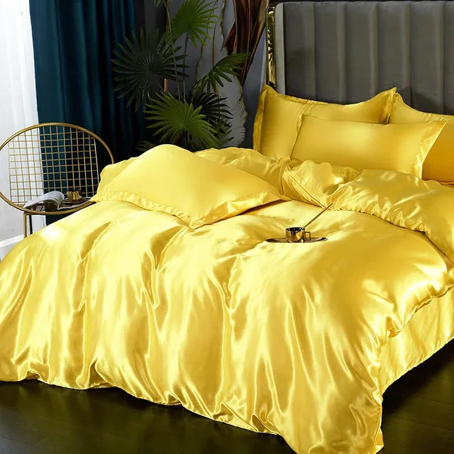 Maliben | Luxury Silk Satin Bedding Set - Silkelegance