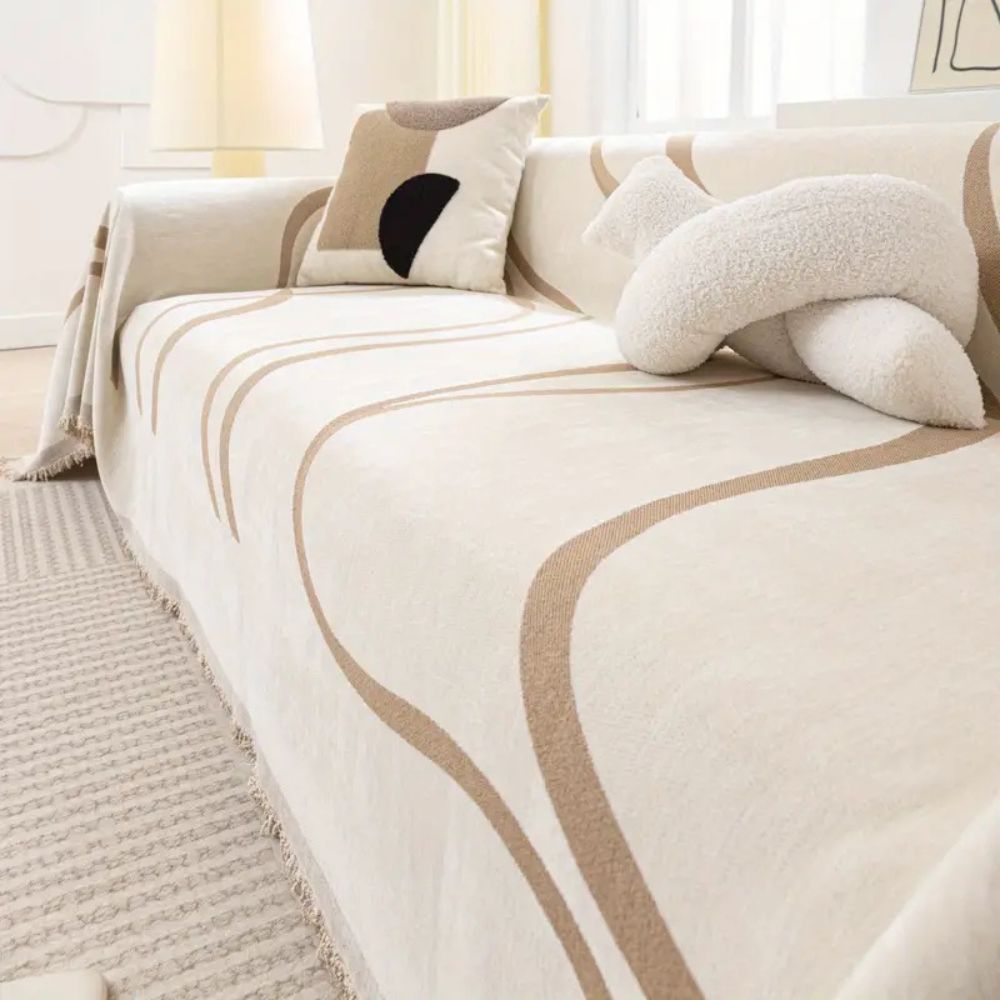 Maliben | Wave Lines Chenille Sofa Covers