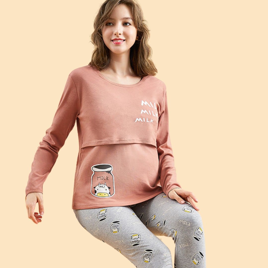 Maliben | Mama's ComFort | Feel Beautiful And Caring - Soft Maternity Dress for Home
