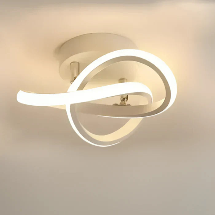 Maliben | Modern Led Ceiling Lamp With Double Ring Design - Twilight Rings