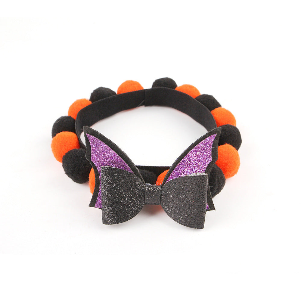 Maliben | Halloween Pet Collar – Adjustable Dog and Cat Neck with Pumpkin and Skull Designs