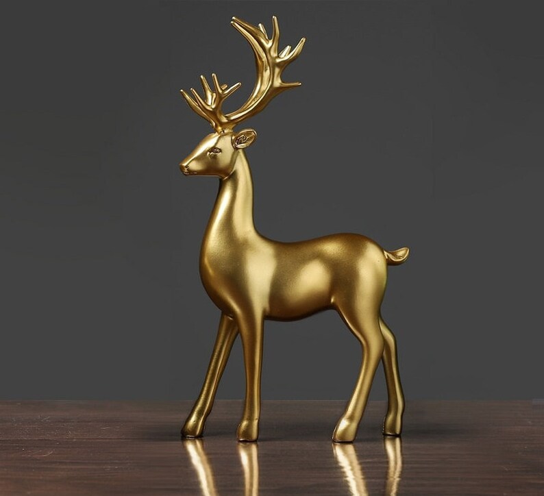 Maliben | Golden Couple Deer Figurines