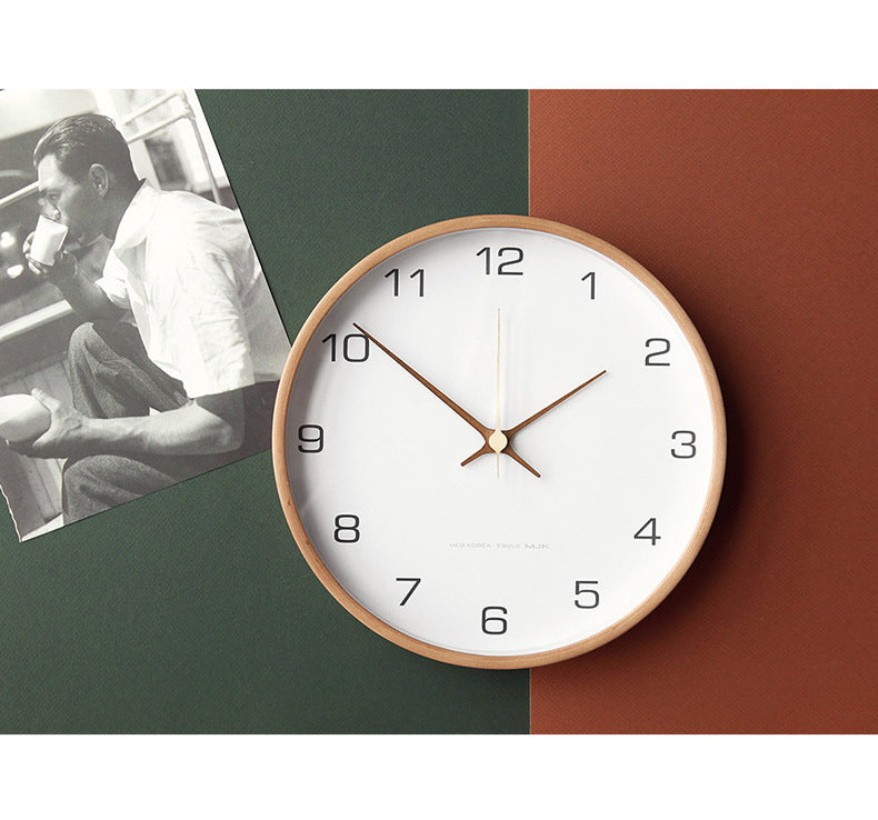 Maliben | Rustic Wooden Wall Clock – Quiet Timeless Addition For Your Interior