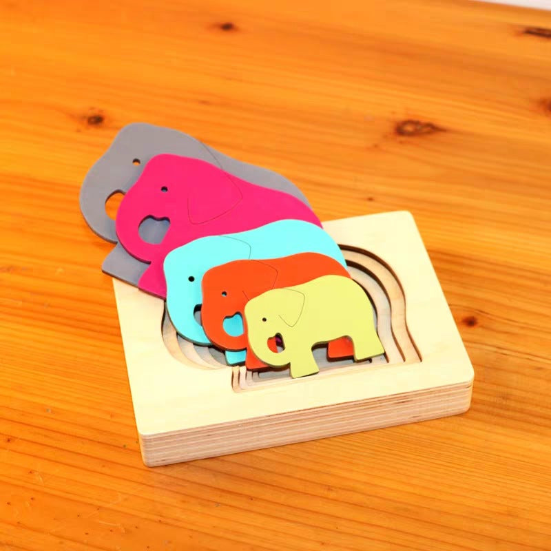Maliben | Ecotoys Animato™ | Stimulate Learning Through Play - Animals 3d Wooden Puzzle