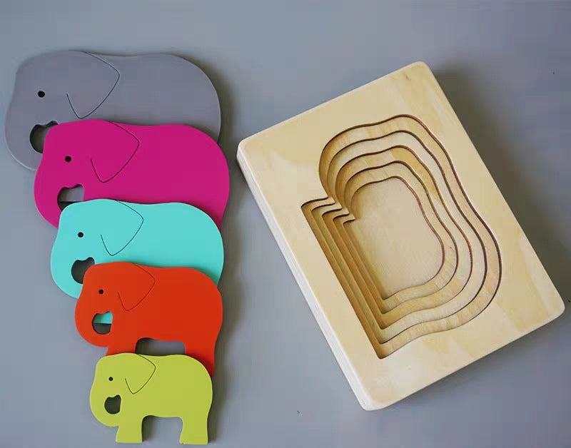 Maliben | Ecotoys Animato™ | Stimulate Learning Through Play - Animals 3d Wooden Puzzle