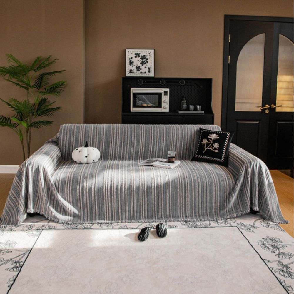 Maliben | Regal Stripes Chenille Sofa Cover