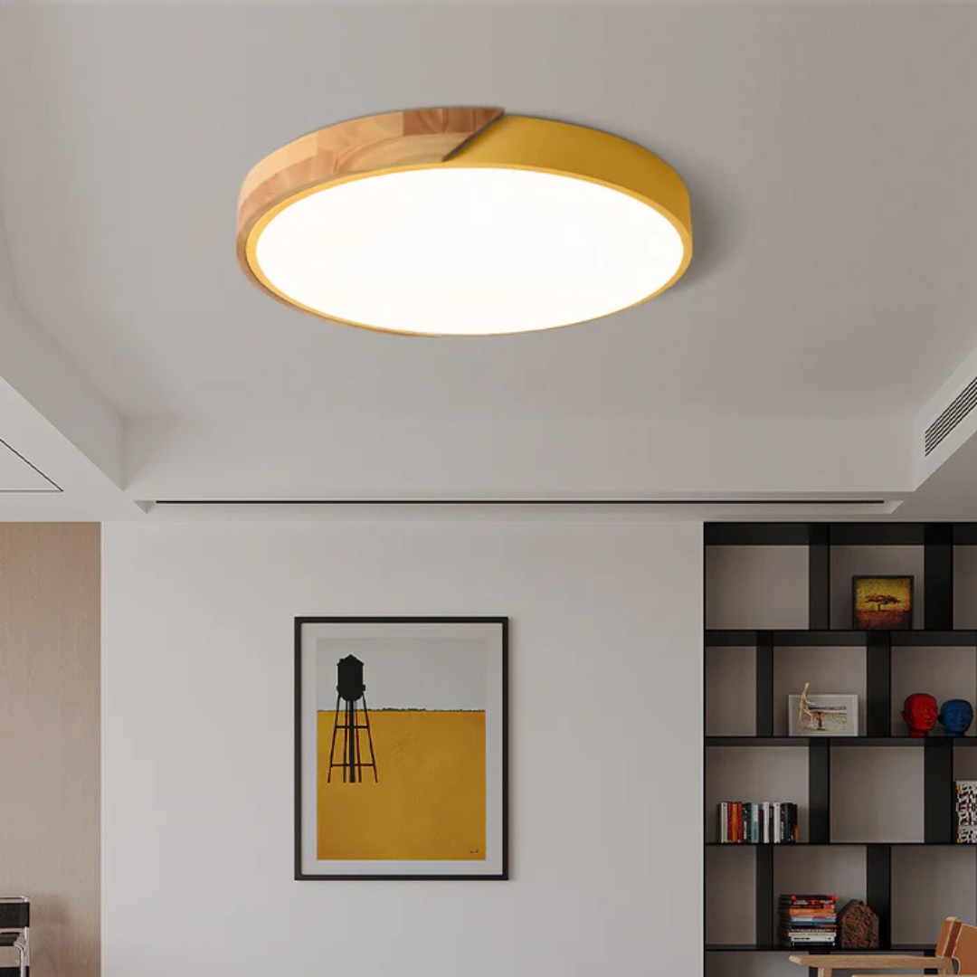 Maliben | Scandinavian Wooden Led Ceiling Lamp