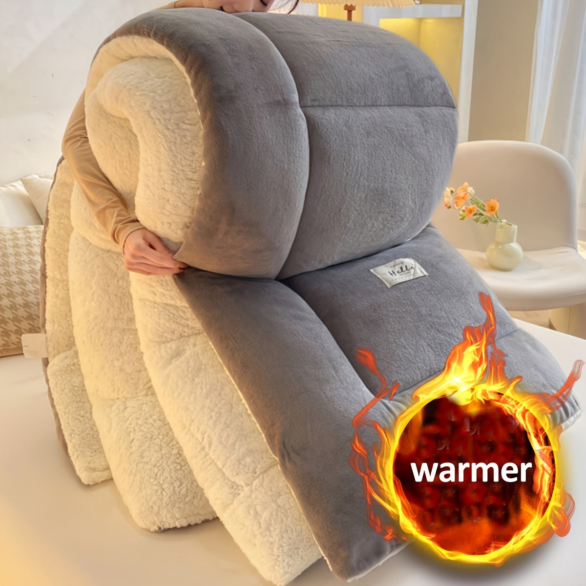 Maliben | Stylish Cabin Sherpa Fleece Duvet – Ultimate Comfort & Warmth