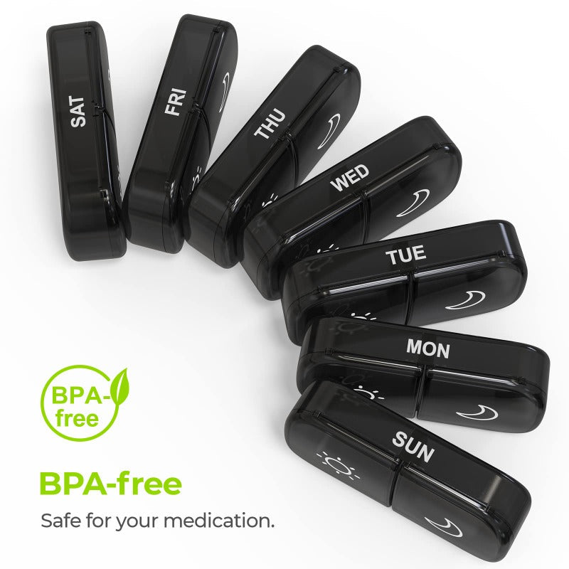 Maliben | Am Pm Weekly Pill Organizer – Travel-Friendly, Large Capacity & Bpa-Free