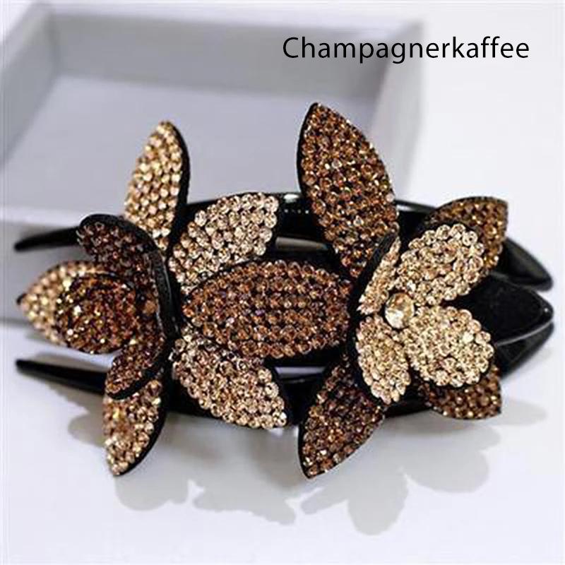 Maliben | Rhinestone Double Flower Hair Clip