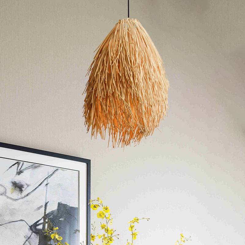 Maliben | Rattanglow Pendant Light - Elegant Rattan Hanging Light With Asian Influences
