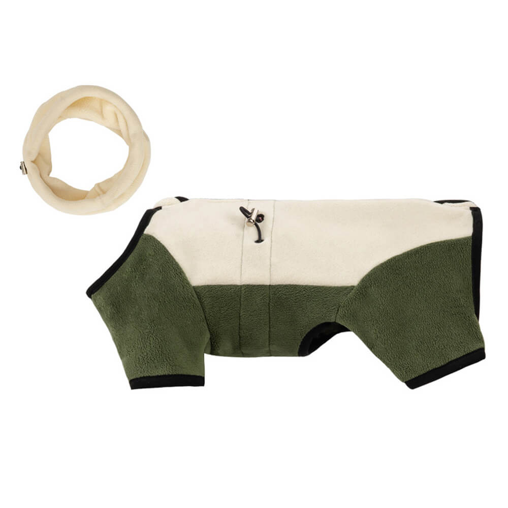 Maliben | Full Protection Polar Fleece Dog Overall with Removable Collar