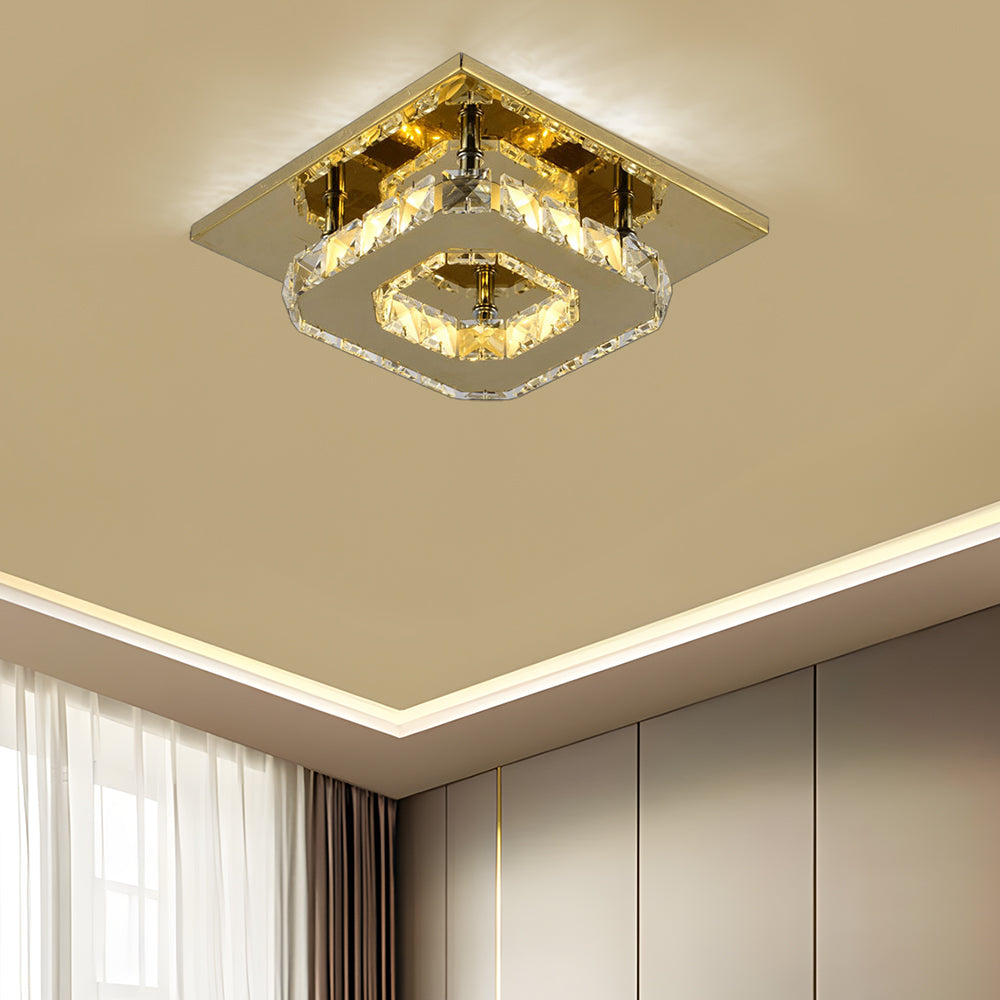 Maliben | Ceiling Light Crystal Led Modern Flush Fixture