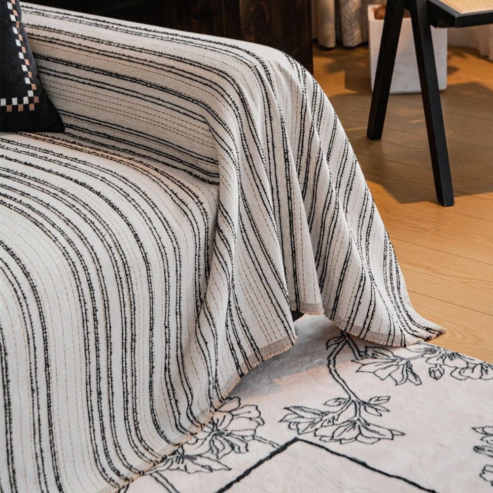 Maliben | Regal Stripes Chenille Sofa Cover