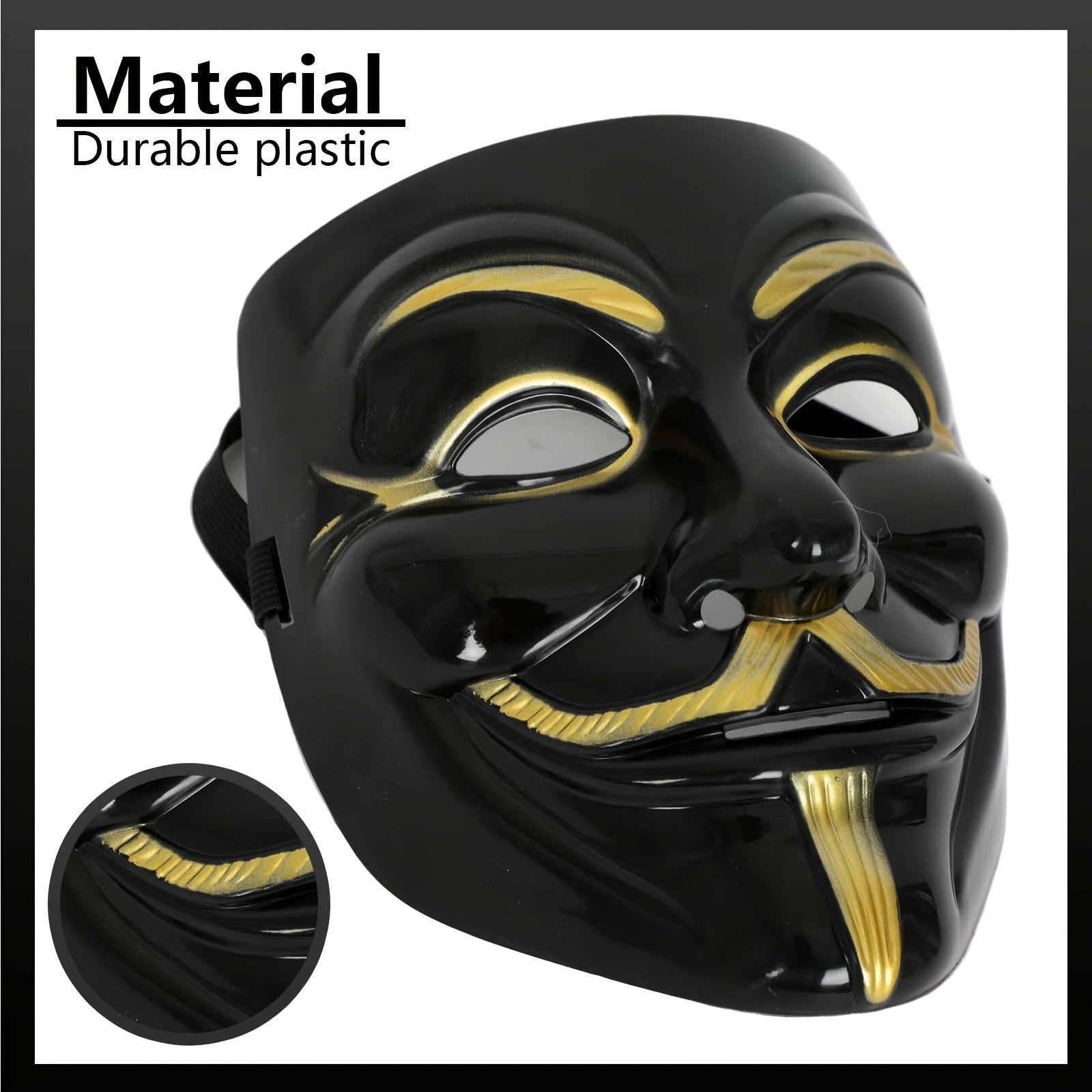 Maliben Anonymous Halloween Mask — Full-Face Cosplay Mask