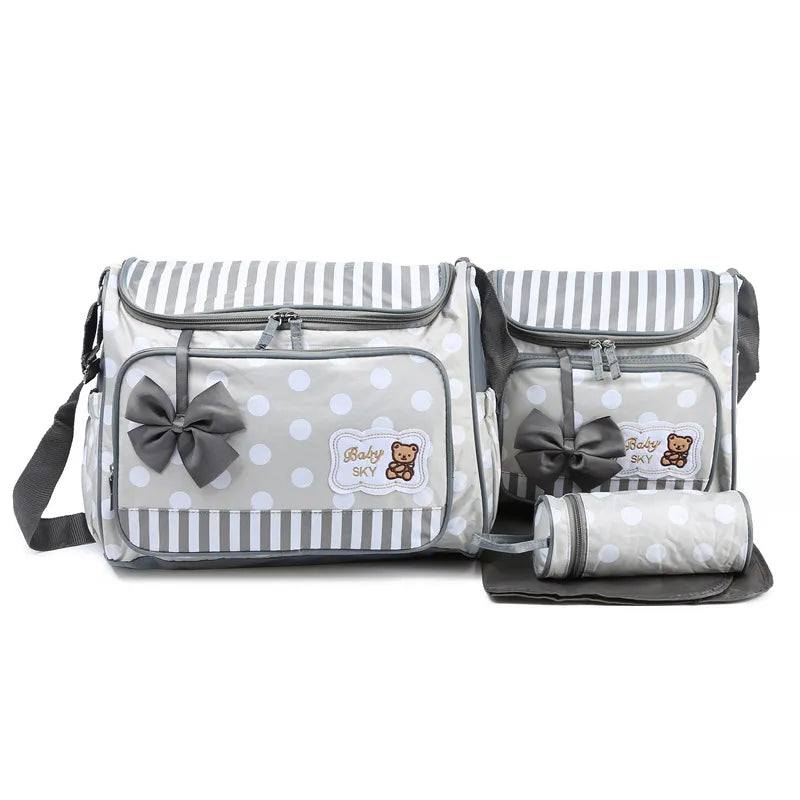 Maliben | Baby Changing Bag Blue With Changing Mat And Bottle Holder