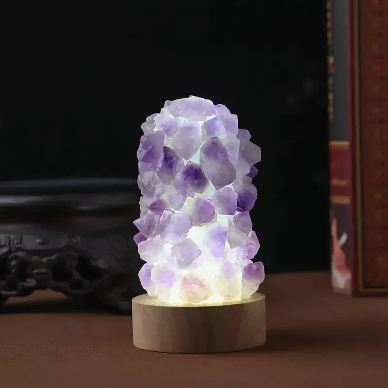 Maliben | Stylish Amethyst Lamp - Calming Light And Energy