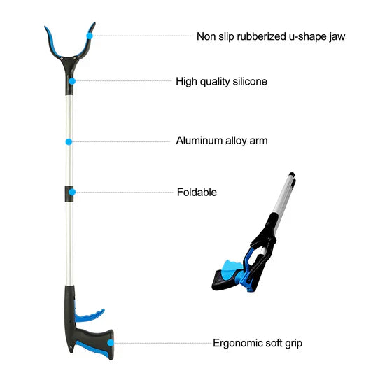 Maliben | Heavy-Duty Grabber Stick Tool: Portable, Rotatable, Lightweight, And Ultimate Solution For Hard-To-Reach Places