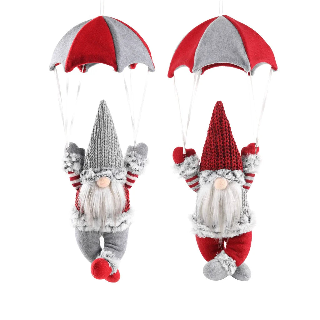 Christmas Faceless Gnome Parachute Hanging Ornament