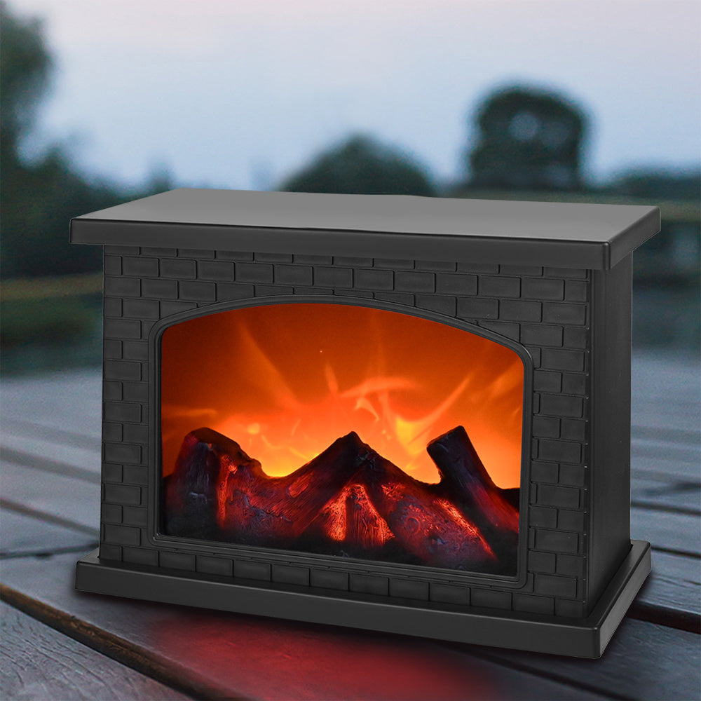 Maliben | Cozy Rectangular Fireplace Lantern Stove Lamp - Realistic Simulation Flame Lights