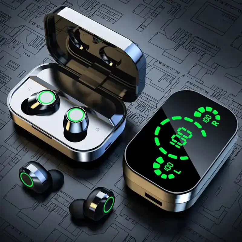 Maliben | Soniq - Ultrabass Wireless Earbuds – Sporty In-Ear Headphones With Charging Case