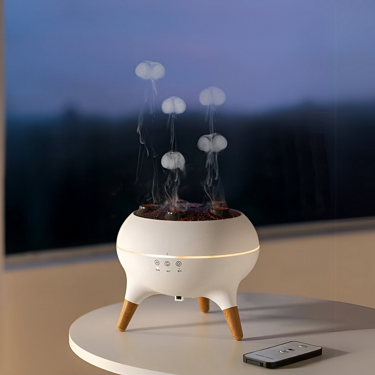 Maliben | Jellyfish Mist Diffuser — Aromatherapy With Colored Light Effects (European Plug Type)